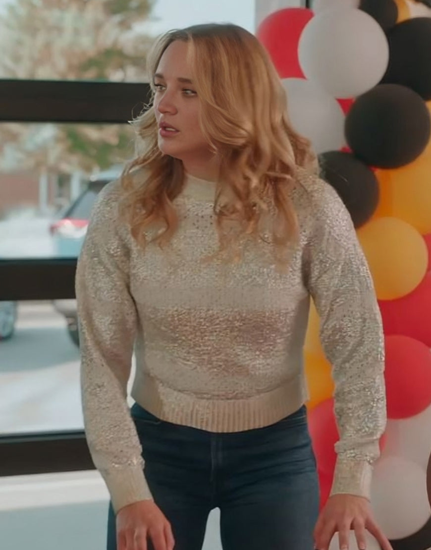 HolidayTouchdownAChiefsLoveStoryAlanaHigmanSilverEmbellishedSweaters