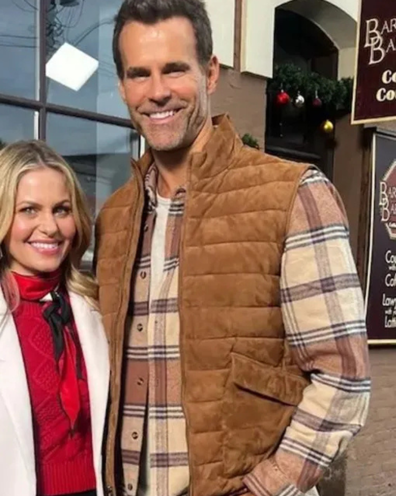 Home Sweet Christmas 2024 Cameron Mathison Brown Vest