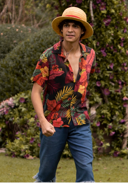 One Piece 2023 Monkey D. Luffy Floral Shirt