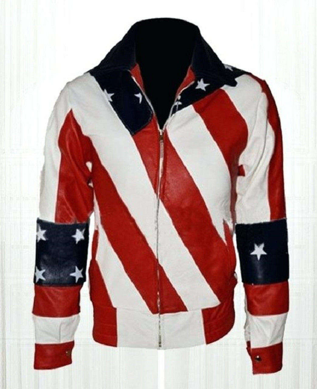 Independence Day Gift Flag Leather Jacket