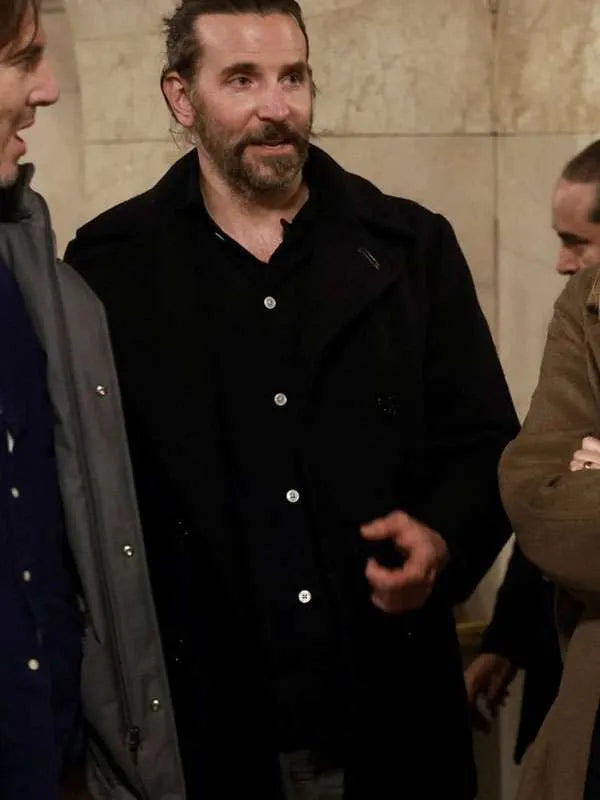 Bradley Cooper Is This Thing On Black Wool Coat