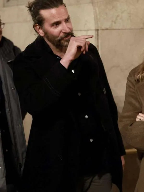Bradley Cooper Is This Thing On Black Wool Coat