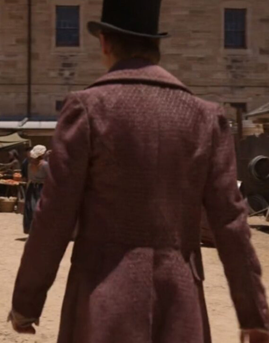 The Artful Dodger 2023 Thomas Brodie Sangster Maroon Coat