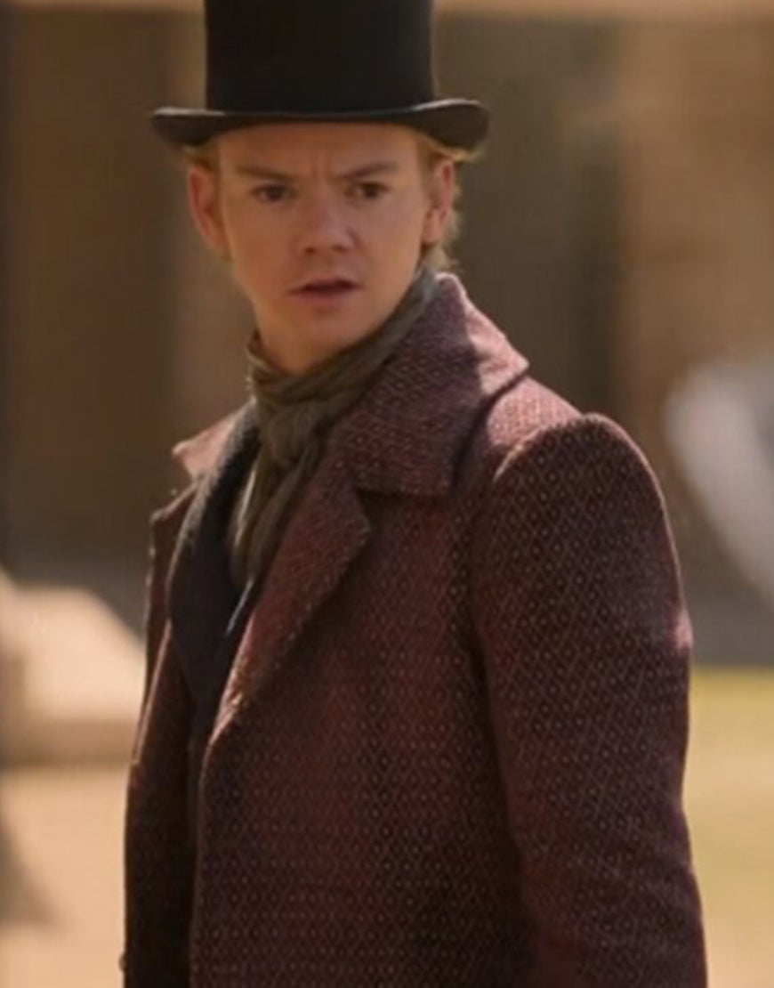 The Artful Dodger 2023 Thomas Brodie Sangster Maroon Coat