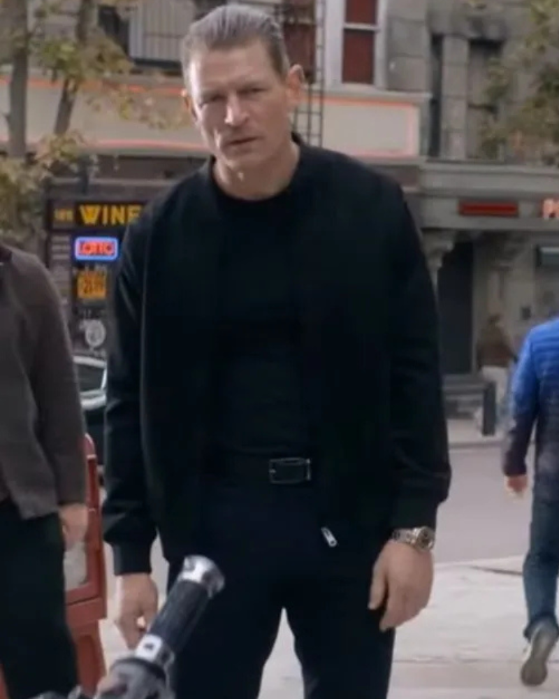 Man With No Past 2025 Philip Winchester Black Bomber Jacket