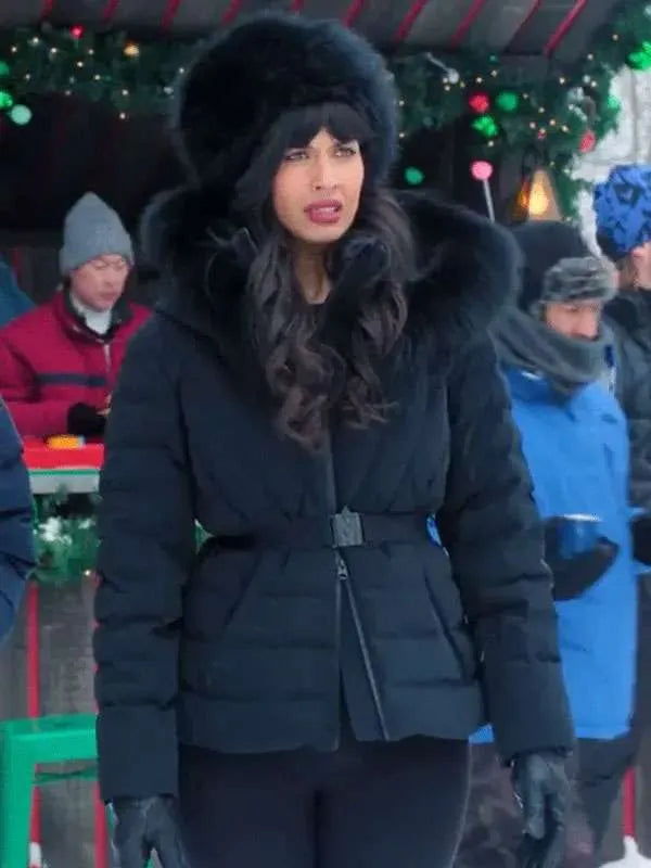 Jameela Jamil A Merry Little Ex Mas Puffer Jacket