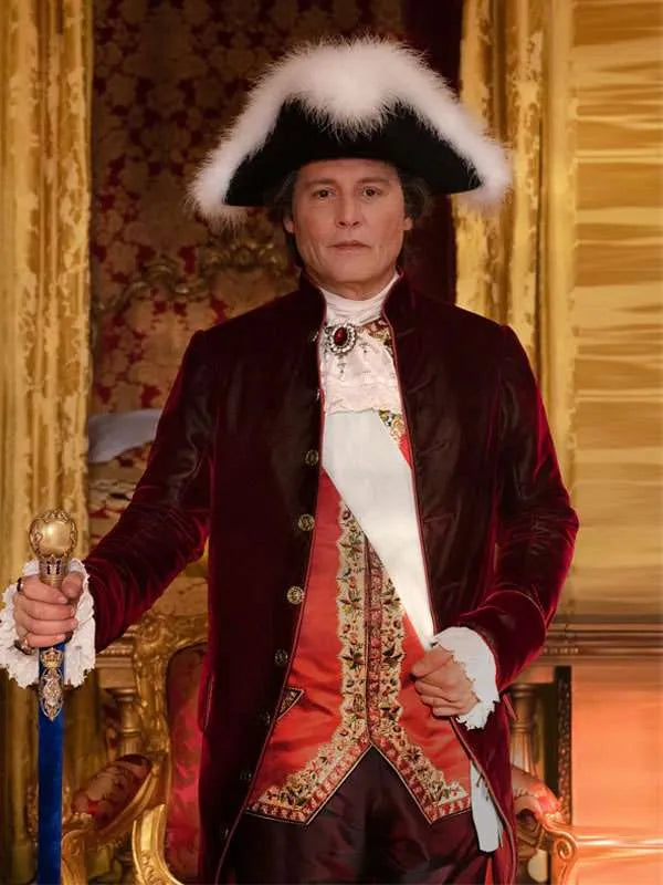 Jeanne Du Barry Johnny Depp Maroon Velvet Coat