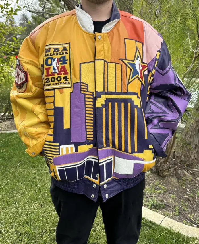 Jeff Hamilton LA Lakers 2004 Leather Jacket