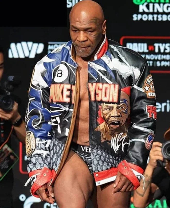 Jeff Hamilton Mike Tyson Iron Mike Leather Jacket