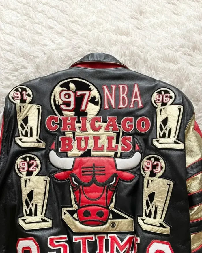 Jeff Hamilton NBA Chicago Bulls 5 Times Champion Jacket