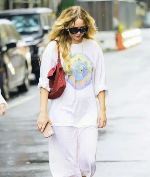 Jennifer Lawrence Boho Dressed-Down T-Shirt