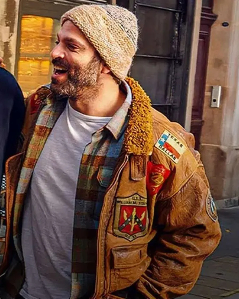 Shafted Vincent Heneine Brown Leather Jacket
