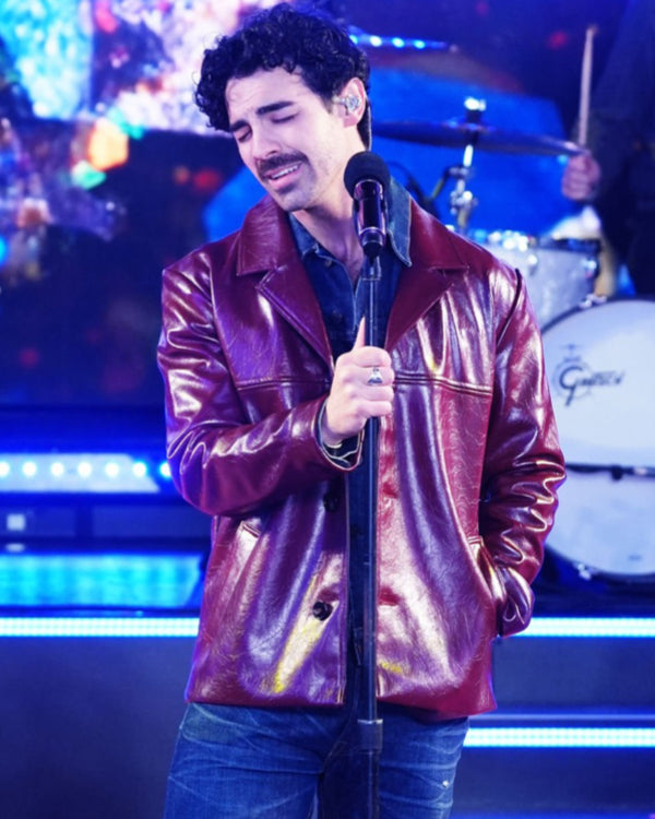 Joe Jonas Times Square Performance Leather Jacket