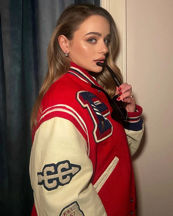 Joey King Fashion Week Varsity Jacket