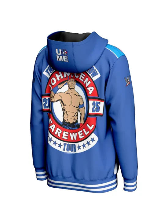 Dallas Jackets - WWE John Cena Farewell 2025 Blue Hooded Jacket