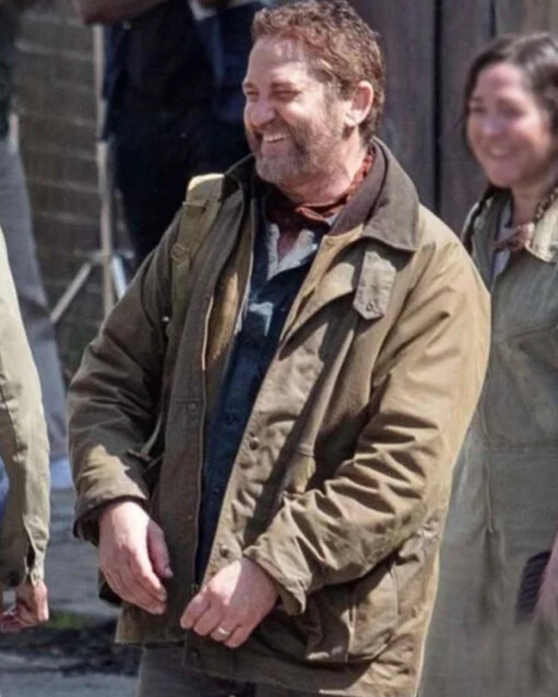 Gerard Butler Greenland Migration 2025 Green Jacket