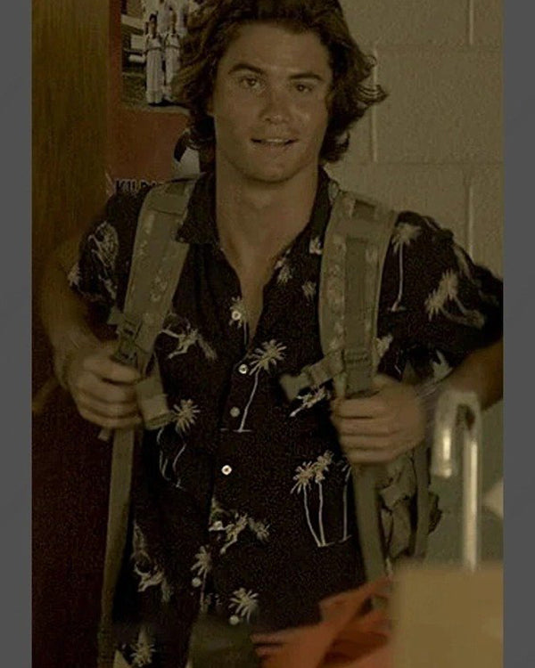 Outer Banks S03 Chase Stokes Horse And Palm Print Shirt