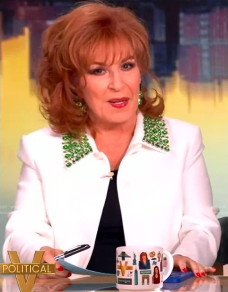 The View 2025 Joy Behar White Embellished Jacket