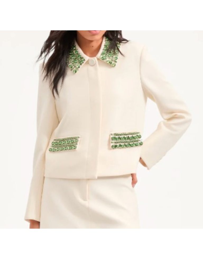 The View 2025 Joy Behar White Embellished Jacket