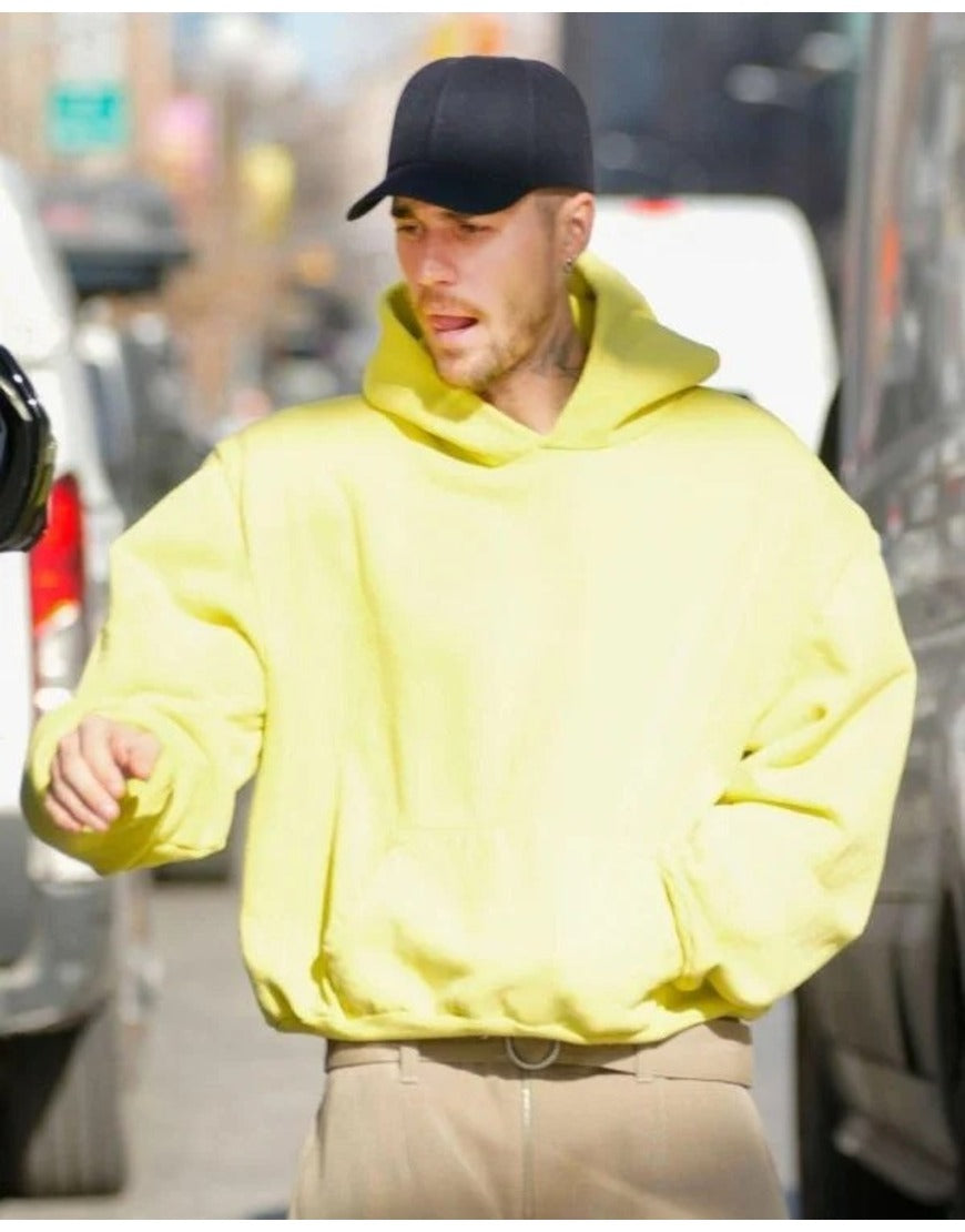 Justin Bieber NYC 2025 Yellow Hoodie