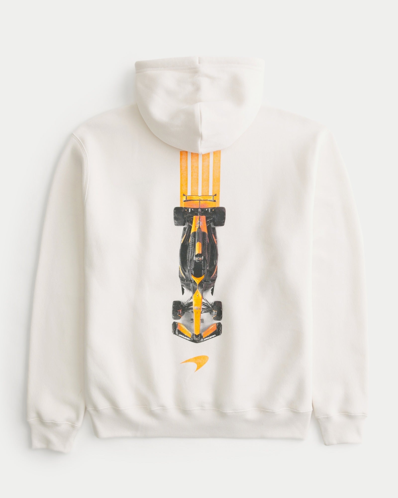Relaxed McLaren Graphic White Hoodie