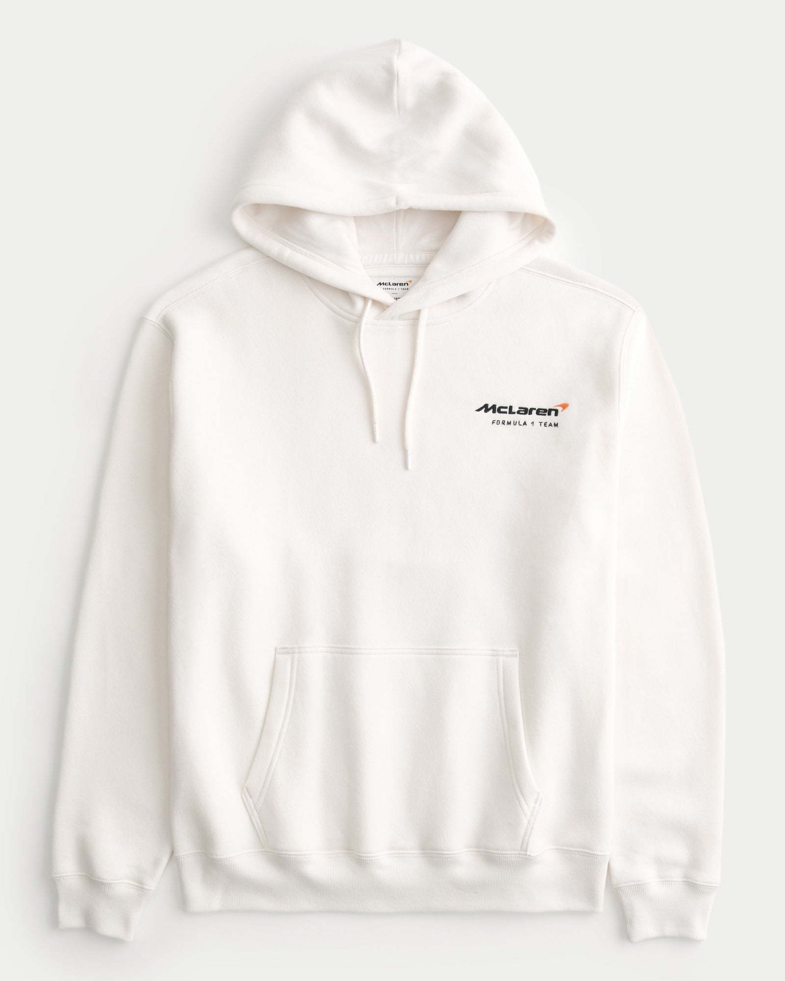 Relaxed McLaren Graphic White Hoodie