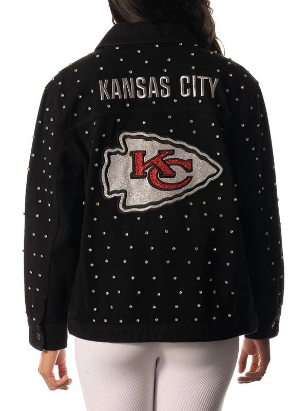 Kc Chiefs Black Denim Jacket