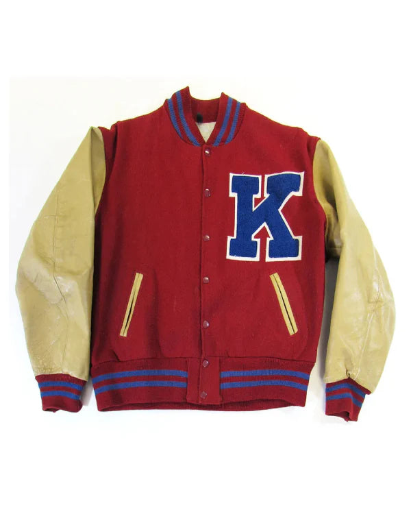 Kansas Jayhawks Red Letterman Jacket