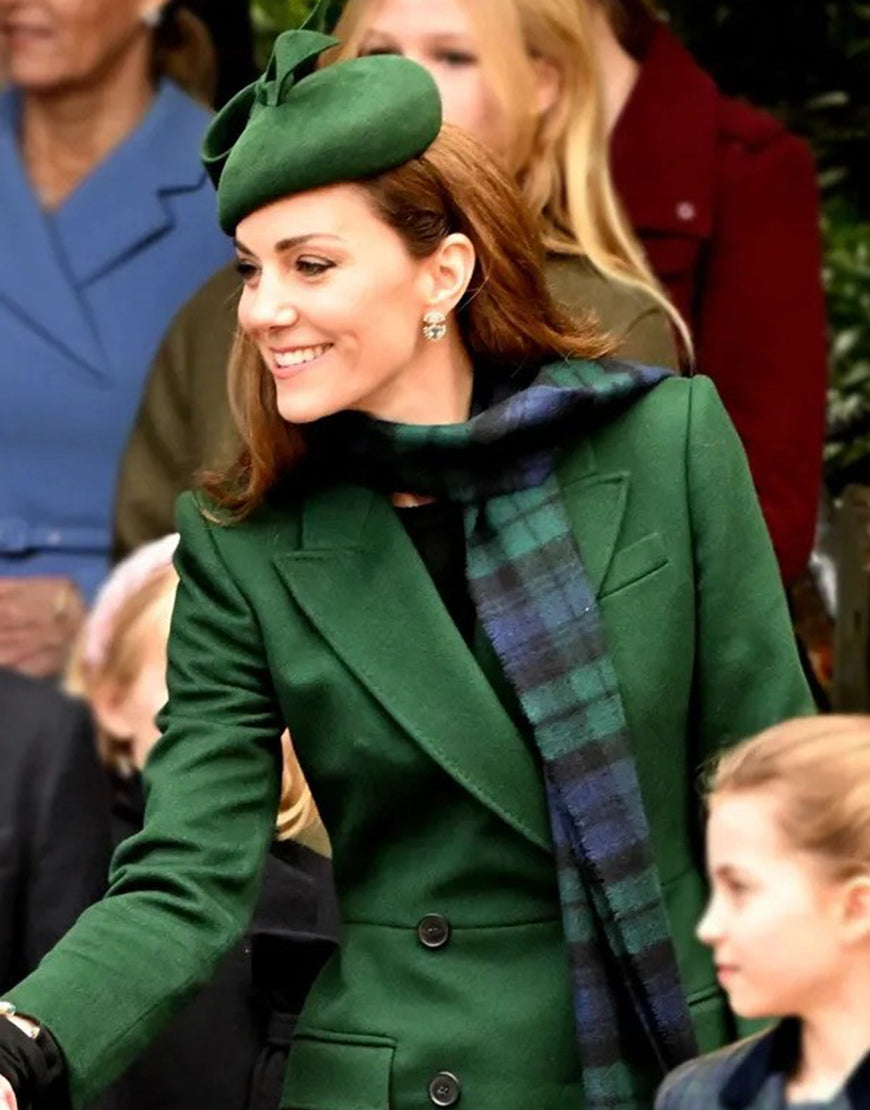 Christmas ServiceChristmas Service 2024 Kate Middleton Green Coat