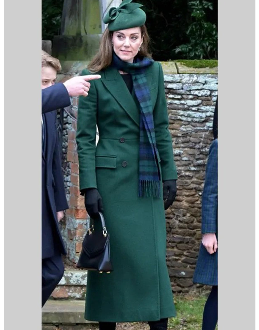 Christmas ServiceChristmas Service 2024 Kate Middleton Green Coat