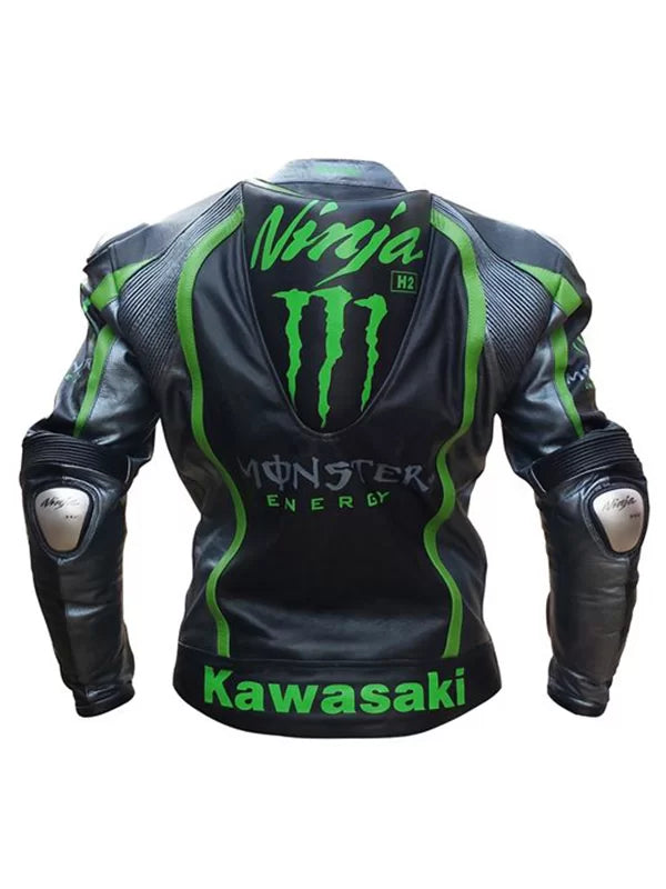 KawasakiNinjaLeatherMotorcycleRacingJacket