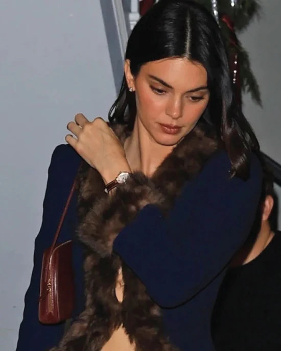 Kendall Jenner Wool Crepe Blue Jacket