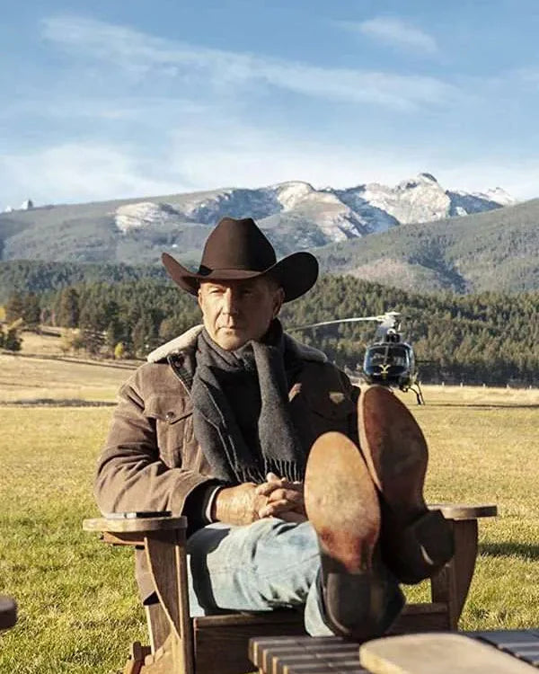 Kevin Costner Yellowstone John Dutton Brown Corduroy Jacket