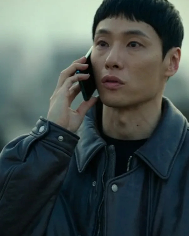 Um Tae-seong The Trunk Tv Series Black Leather Jacket
