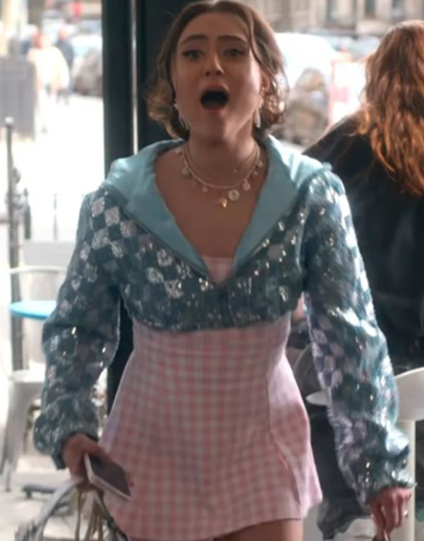 Kinda Pregnant 2025 Lizze Broadway Checkered Crop Jacket