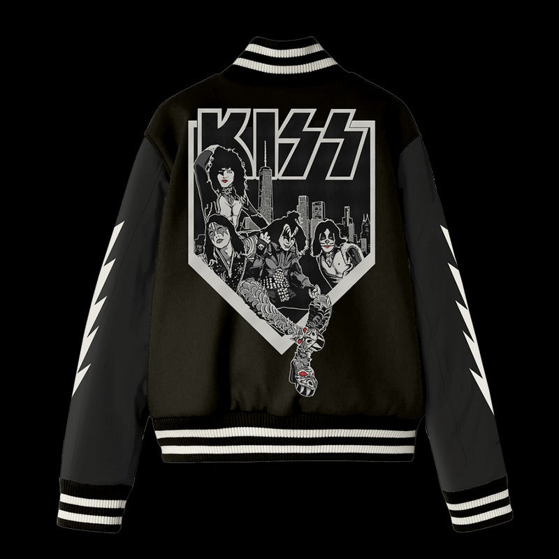 Kiss Nyc Pop up Varsity Jacket