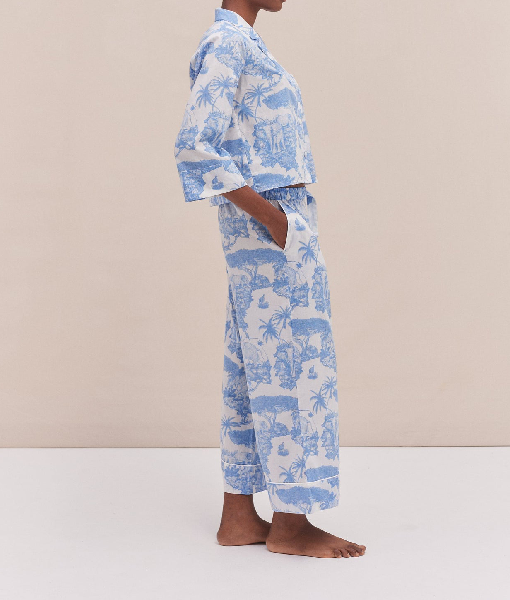 And Just Like That S03 Kristin Davis Blue Printed Pajama Set