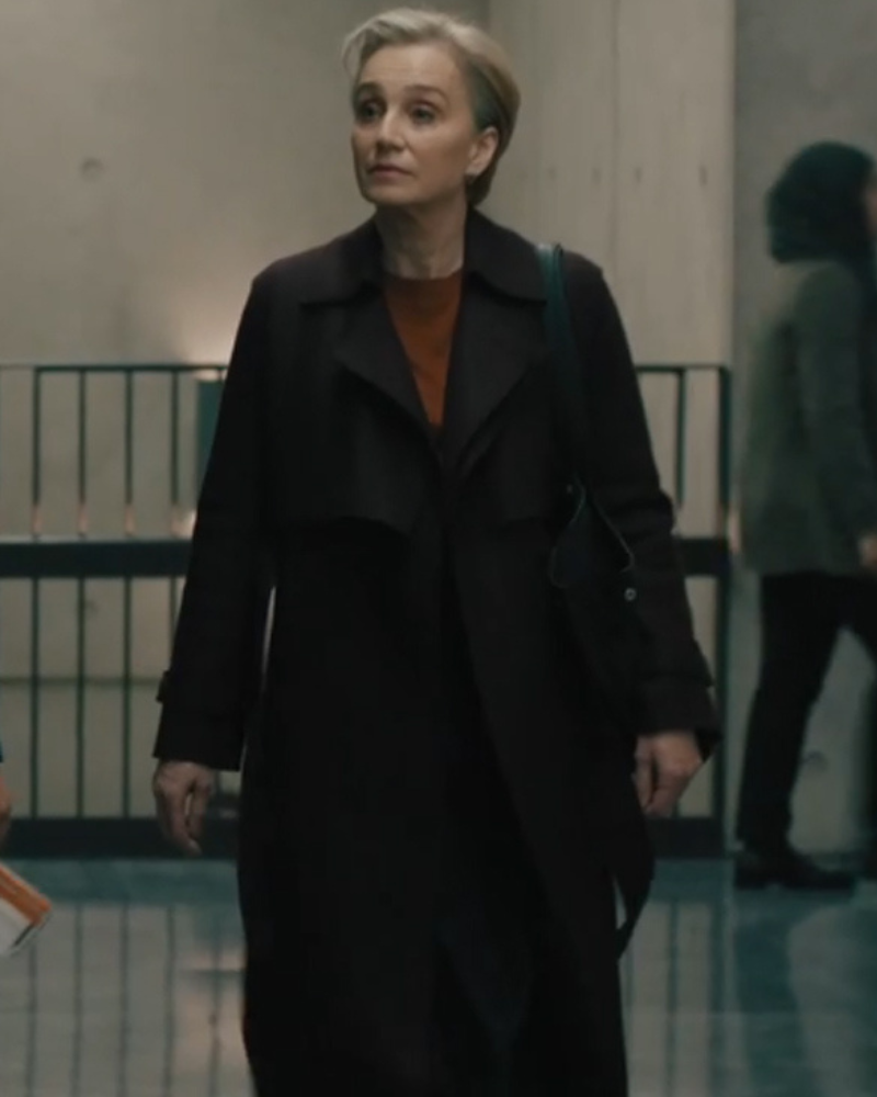 Diana Taverner Slow Horses S04 Black Trench Coat