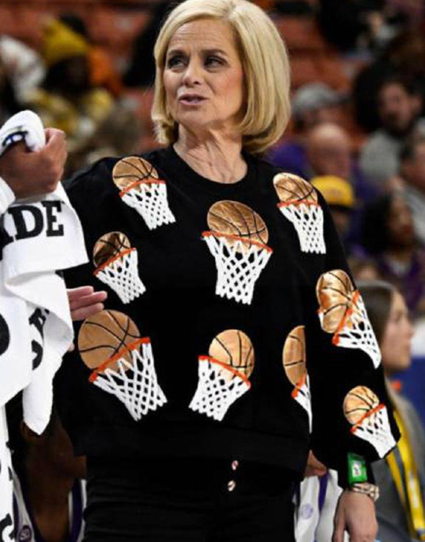 Kim Mulkey Black Basketball Hoop Sweatshirt