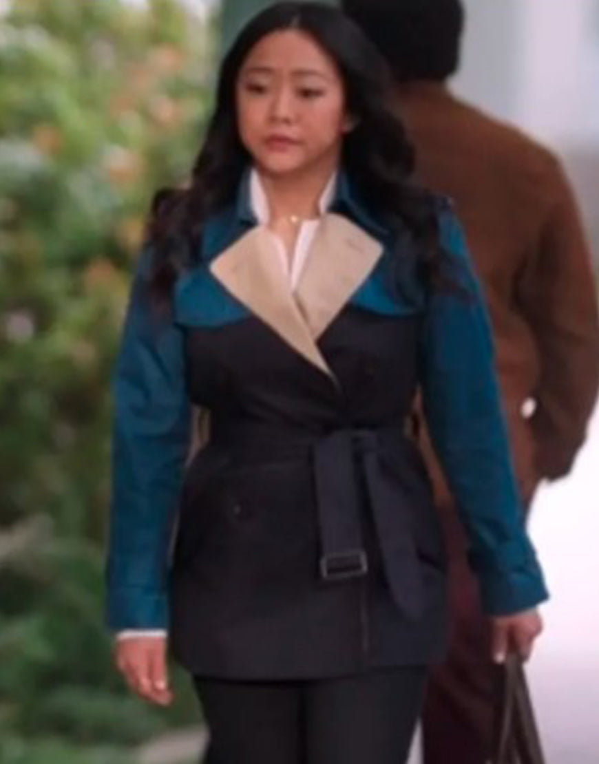Laid 2024 Stephanie Hsu Colorblock Trench Coat