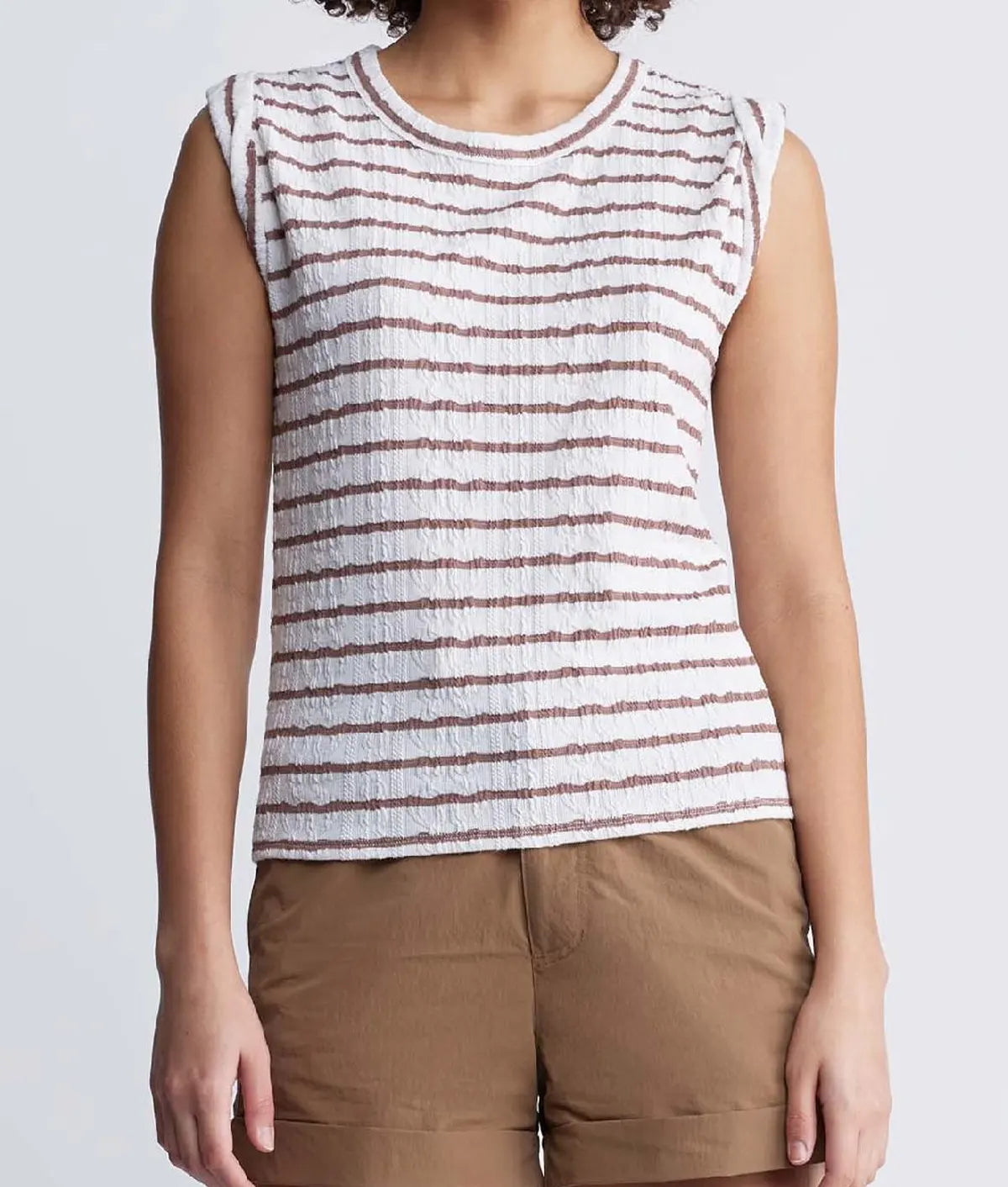 Lakefront Luxury S05 Striped Sleeveless Top