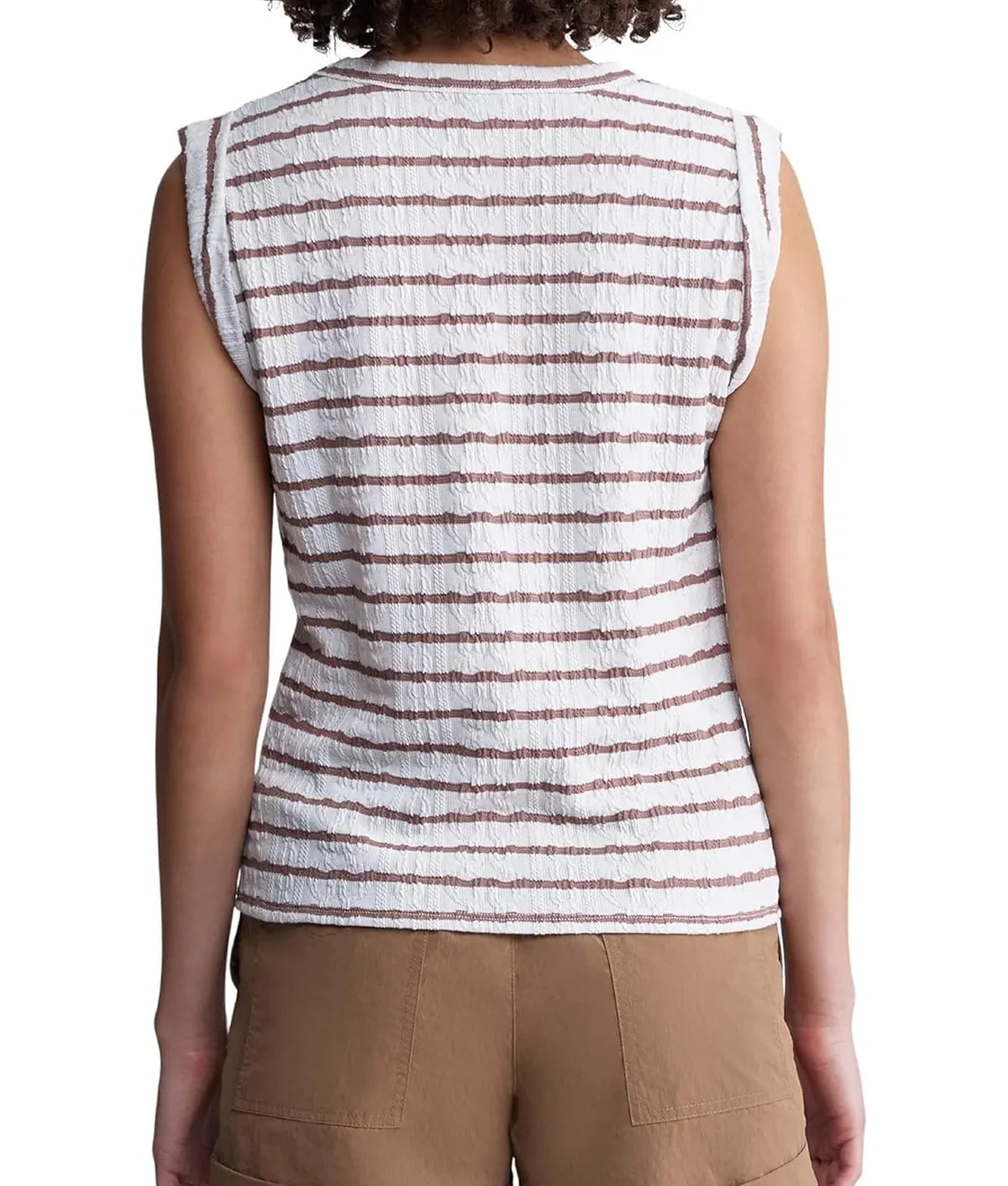 Lakefront Luxury S05 Striped Sleeveless Top