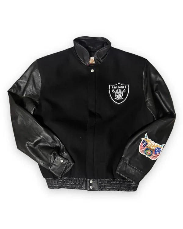 Las Vegas Raiders Wool & Leather Varsity Jacket