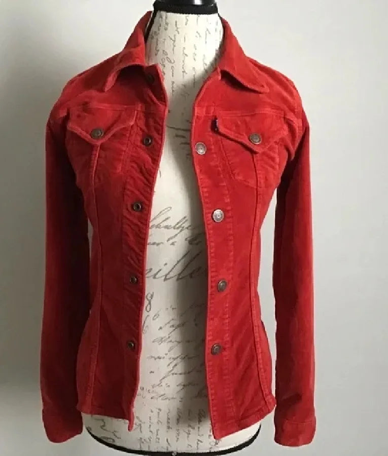 Gilmore Girls Lorelai Gilmore Red Denim Jacket
