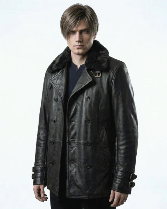 Leon Kennedy Resident Evil Requiem Black Leather Jacket