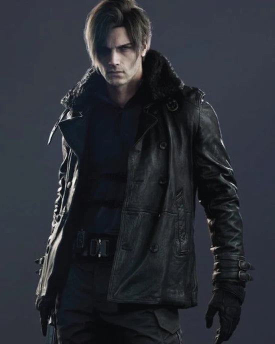 Leon Kennedy Resident Evil Requiem Black Leather Jacket