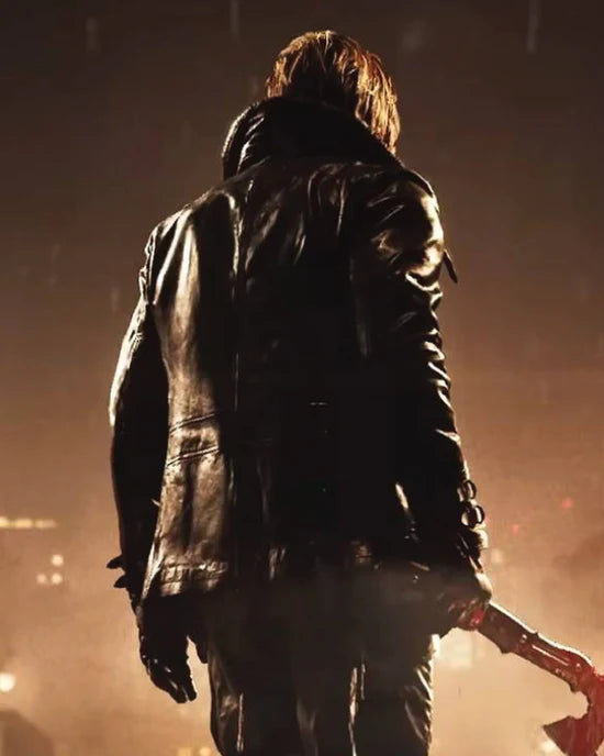 Leon Kennedy Resident Evil Requiem Black Leather Jacket
