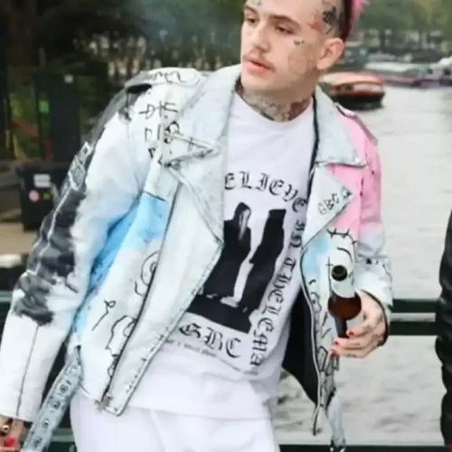 Lil Peep Never Say Die Painted Jacket