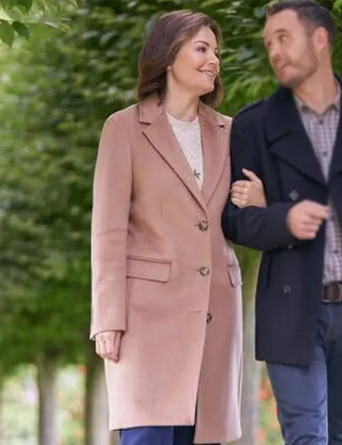 A Scottish Love Scheme Erica Durance Pink Trench Coat
