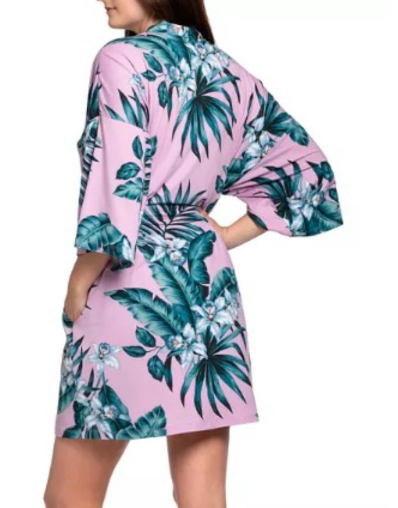 The Young And The Restless 2025 Christel Khalil Palm Leaf Print Short Robe